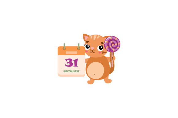 Animal Cat Calendar Party Halloween Svg