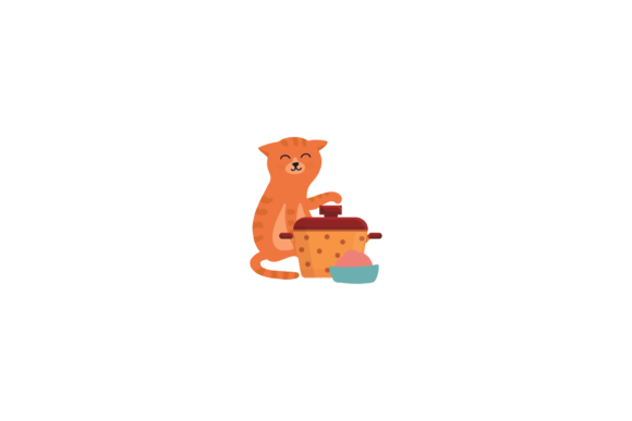 Cat and Kitchen Utensil Svg