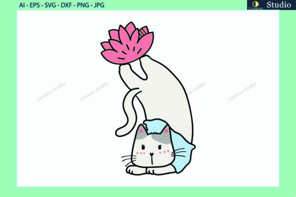 Cat Animals Yoga Sport Svg