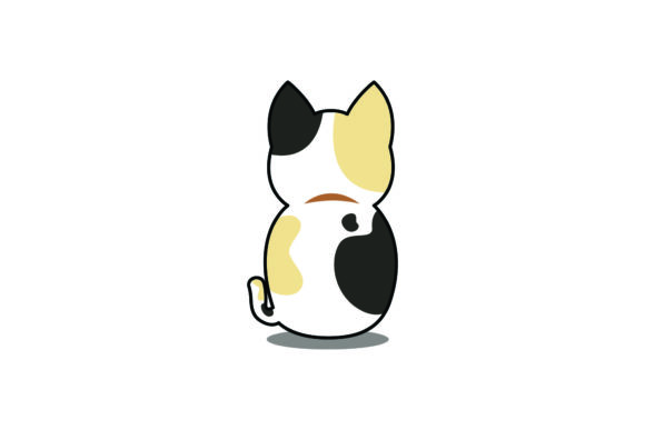 Cat Back AI EPS SVG JPG PNG