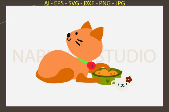 Cat Food Boho Style Svg