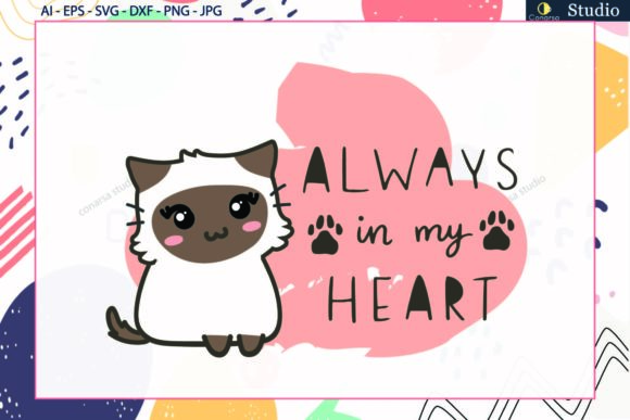 Cat Heart - Animals - Quote Svg