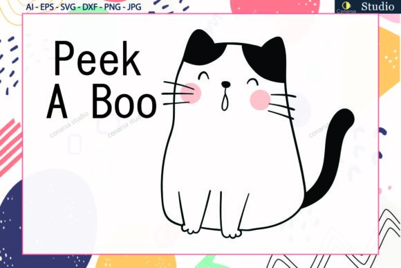 Cat Peek a Boo Svg