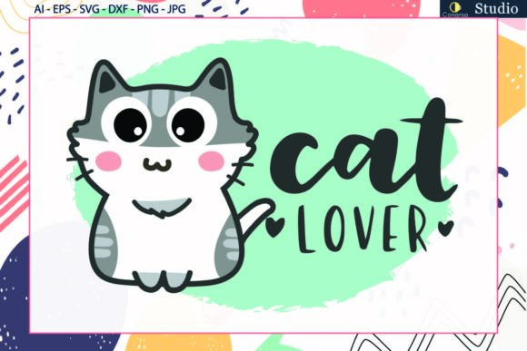 Cat Quote Lover Watercolor Svg
