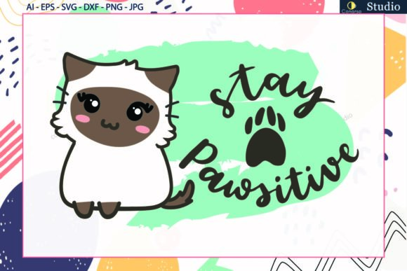 Cat Quotes, Background Watercolor Svg