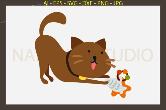 Cat Toys Boho Style Svg