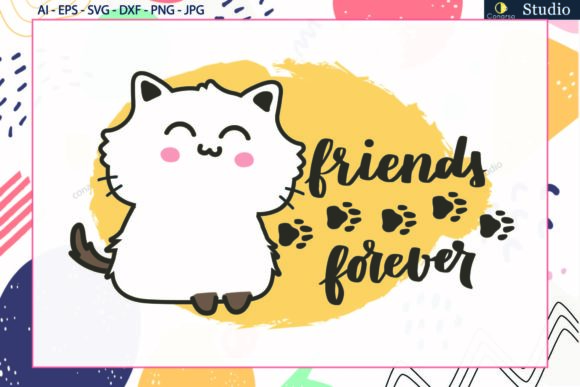 Cat White - Animals - Quote Svg