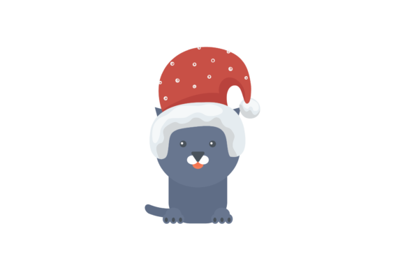 Christmas Cat Animals Wear Hats Svg
