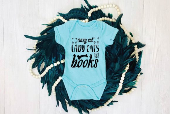 Crazy Cat Lady Cats Books Svg