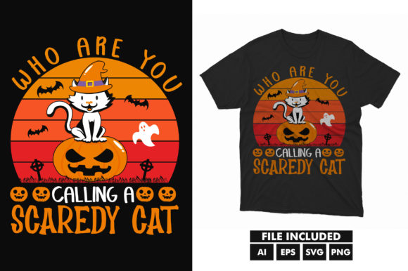 Halloween Cat Pumpkins T-shirt SVG File