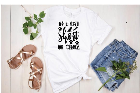 One Cat Short of Crazy Svg Design