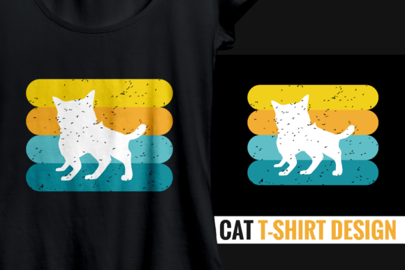 Retro Cat T-shirt Design SVG